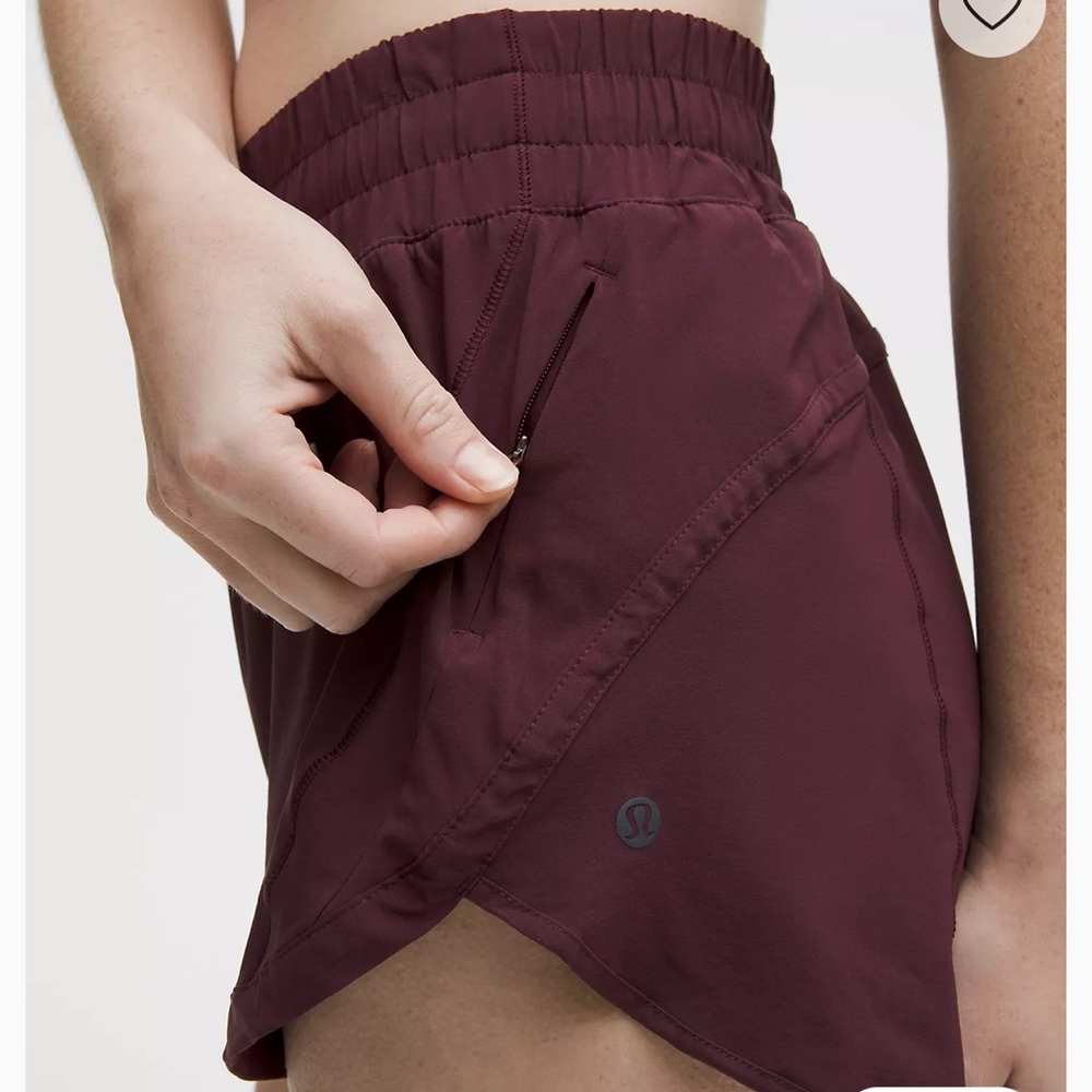 lululemon athletica Goodnight Plum Track That High-Rise Lined Short 3" - Picture 3 of 10